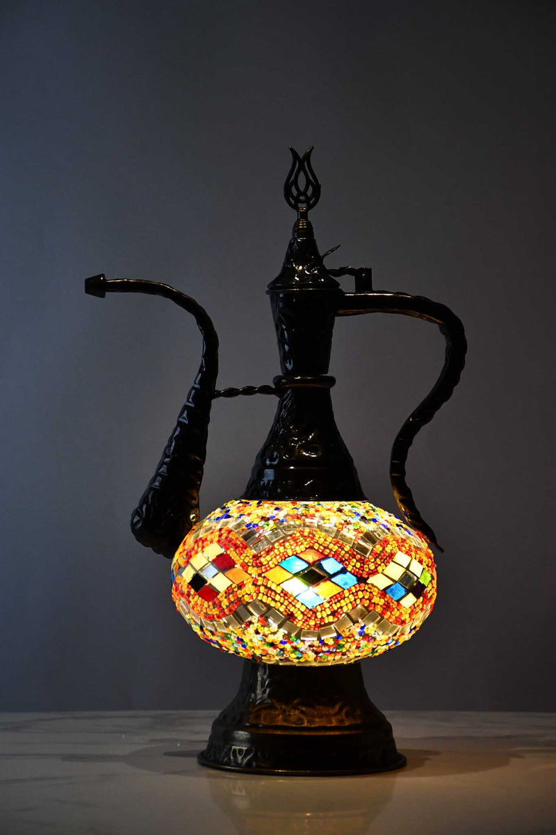 Copy of Turkish Teapot Mosaic Lamp Kilim Beads Design 5 Colourful Lighting Sydney Grand Bazaar 