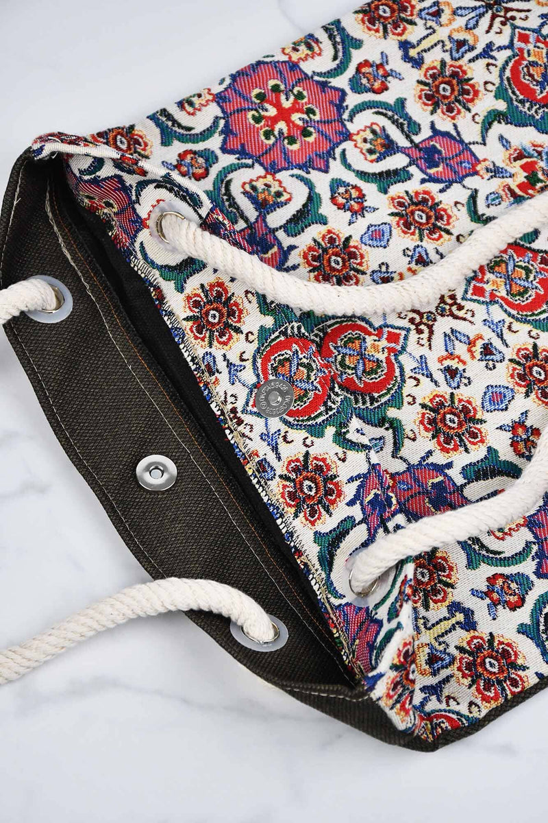Cotton Tote Bag Multicoloured Mix Textile Sydney Grand Bazaar 
