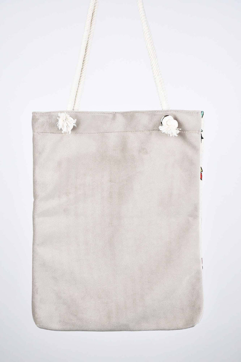 Cotton Tote Bag Multicoloured Tulip Design 3 Textile Sydney Grand Bazaar 