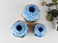 Decorative Pomegranate Vase Set of 3 Dantel Blue Orange Brown 3 Ceramic Sydney Grand Bazaar 