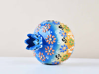 Decorative Pomegranate Vase Set of 3 Dantel Blue Orange Brown 5 Ceramic Sydney Grand Bazaar 