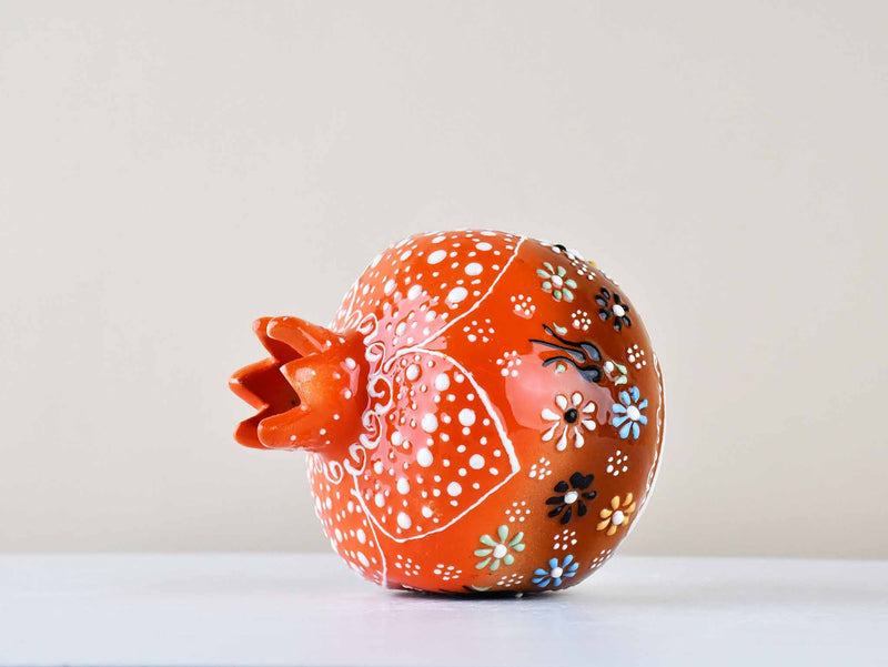 Decorative Pomegranate Vase Set of 3 Dantel Orange Brown 2 Ceramic Sydney Grand Bazaar 