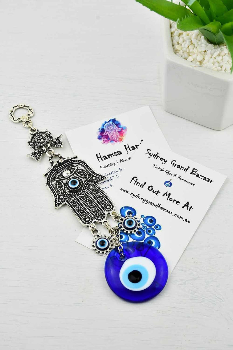 Evil Eye and Hamsa Hand Ornament Medium Evil Eye Sydney Grand Bazaar 