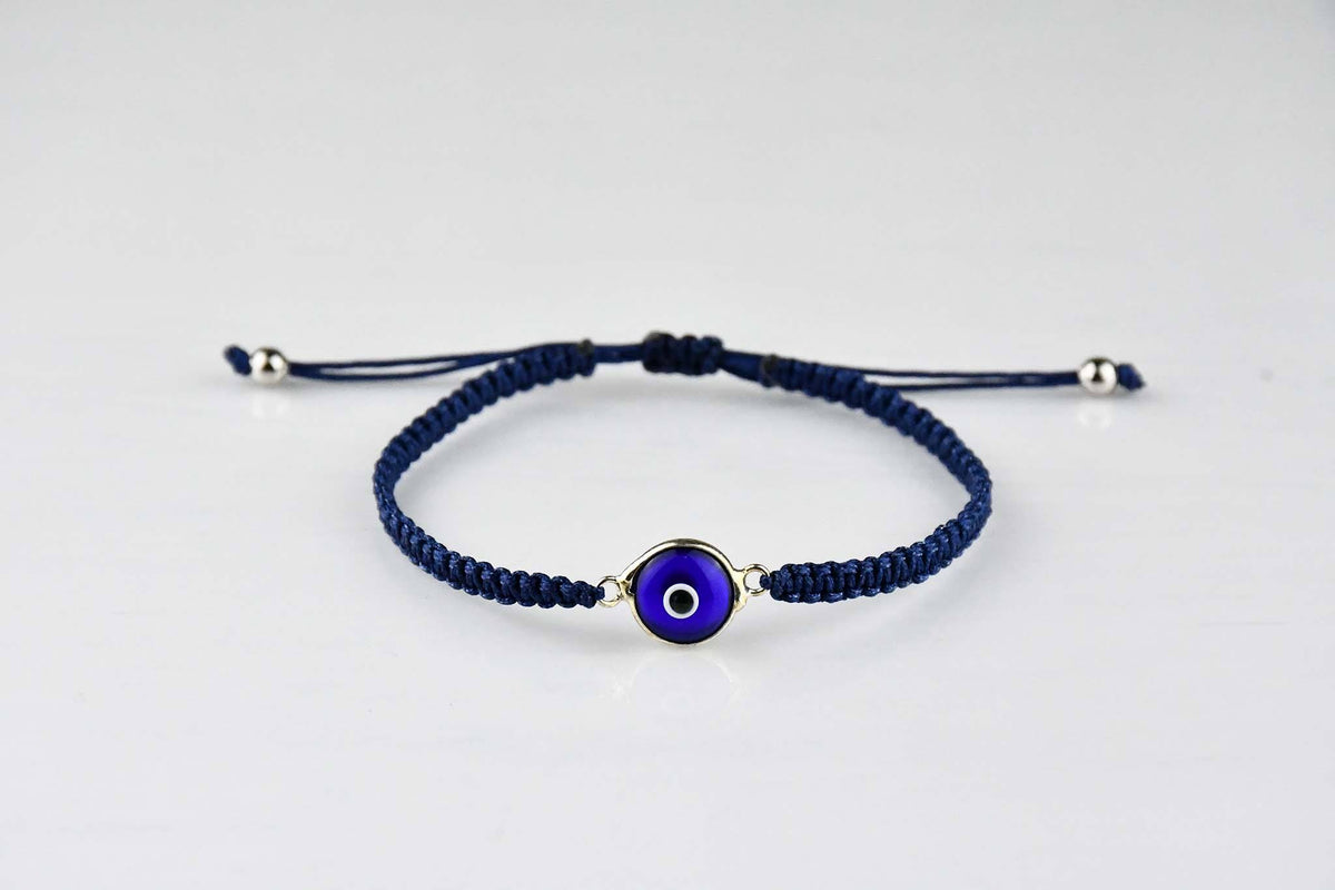 Evil Eye Bracelet Blue Eye Macrame Navy Evil Eye Sydney Grand Bazaar 