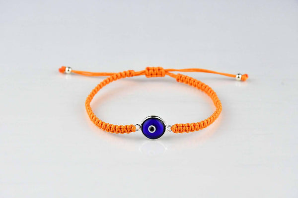 Evil Eye Bracelet Blue Eye Macrame Orange Evil Eye Sydney Grand Bazaar 