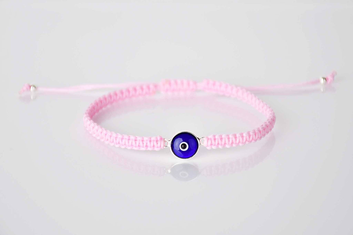 Evil Eye Bracelet Blue Eye Macrame Pink Evil Eye Sydney Grand Bazaar 