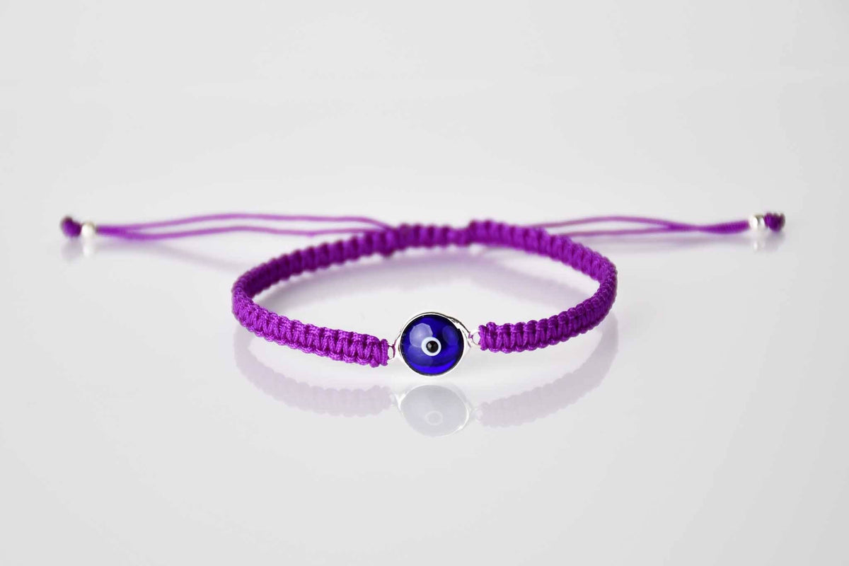 Evil Eye Bracelet Blue Eye Macrame Purple Evil Eye Sydney Grand Bazaar 