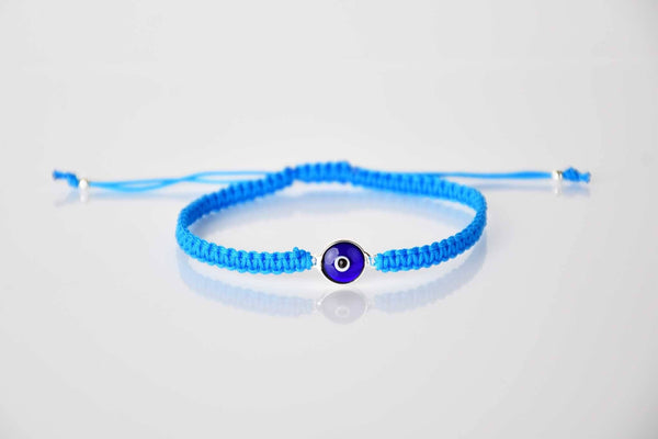 Evil Eye Bracelet Blue Eye Macrame Sky Blue Evil Eye Sydney Grand Bazaar 