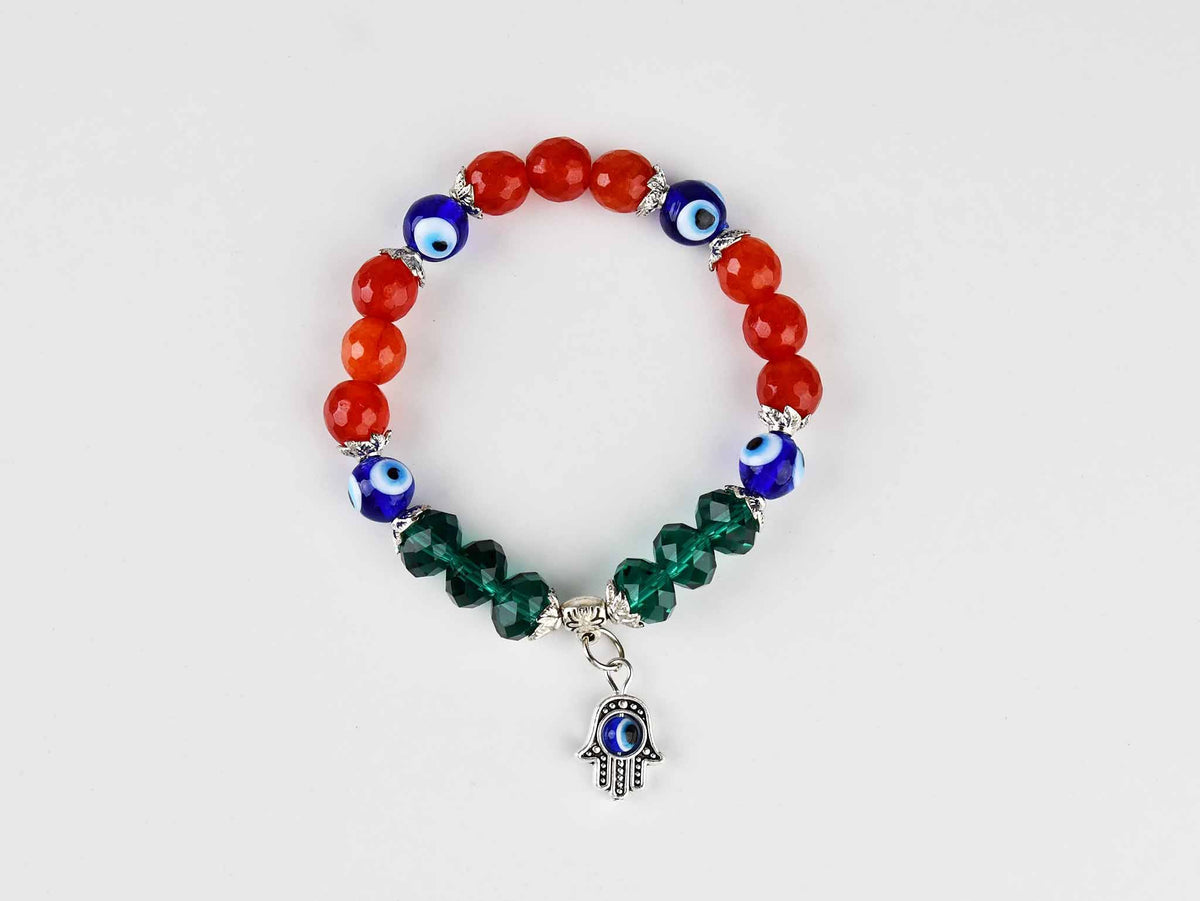 Evil Eye Bracelet Red Green Beads Evil Eye Sydney Grand Bazaar 