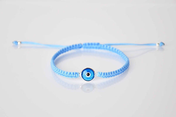 Evil Eye Bracelet Turquoise Eye Macrame Light Blue Evil Eye Sydney Grand Bazaar 