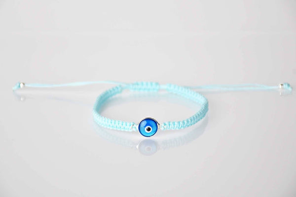 Evil Eye Bracelet Turquoise Eye Macrame Mint Evil Eye Sydney Grand Bazaar 