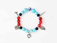 Evil Eye Dangle Bracelet Red Turquoise Beads Evil Eye Sydney Grand Bazaar Design 2 