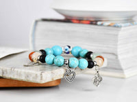 Evil Eye Dangle Bracelet Turquoise Mixed Color Beads 1 Evil Eye Sydney Grand Bazaar 