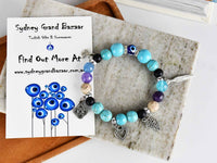 Evil Eye Dangle Bracelet Turquoise Mixed Color Beads 2 Evil Eye Sydney Grand Bazaar 