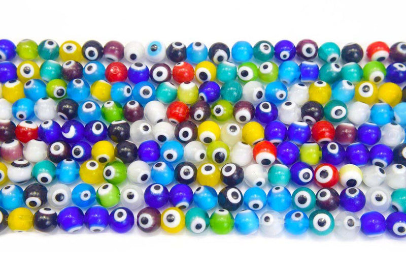 Evil Eye DIY Beads 2 Eye Multicoloured 8mm Evil Eye Sydney Grand Bazaar 