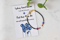 Evil Eye Double Bracelet Ceramic Beads Black Evil Eye Sydney Grand Bazaar 