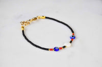 Evil Eye Double Bracelet Ceramic Beads Black Evil Eye Sydney Grand Bazaar 
