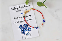 Evil Eye Double Bracelet Ceramic Beads Red Evil Eye Sydney Grand Bazaar 