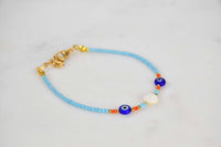 Evil Eye Double Bracelet Ceramic Beads Turquoise Evil Eye Sydney Grand Bazaar 