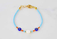 Evil Eye Double Bracelet Ceramic Beads Turquoise Evil Eye Sydney Grand Bazaar 