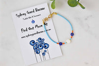 Evil Eye Double Bracelet Ceramic Beads Turquoise Evil Eye Sydney Grand Bazaar 