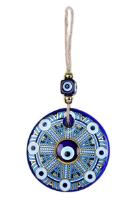 Evil Eye Double Glass Beads Aqua Wall Hanging Evil Eye Sydney Grand Bazaar 