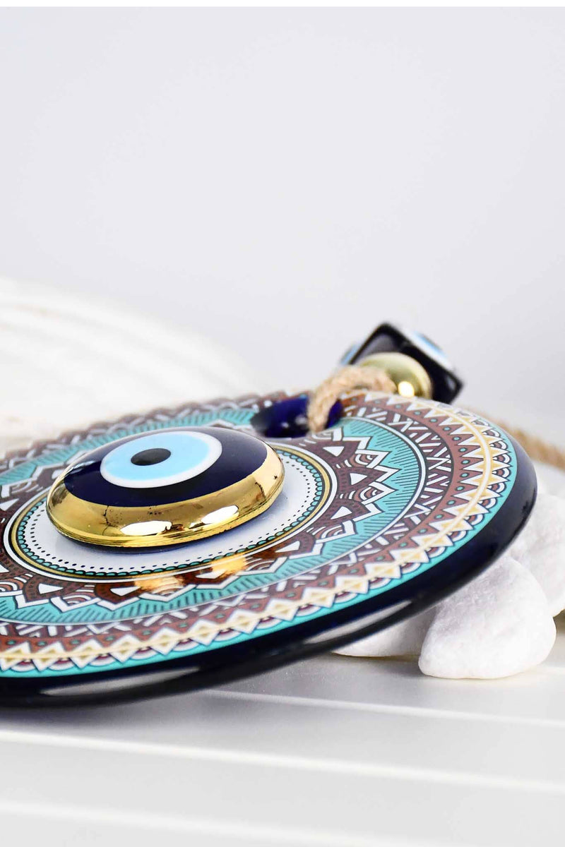 Evil Eye Double Glass Beads Multicoloured Wall Hanging Evil Eye Sydney Grand Bazaar 