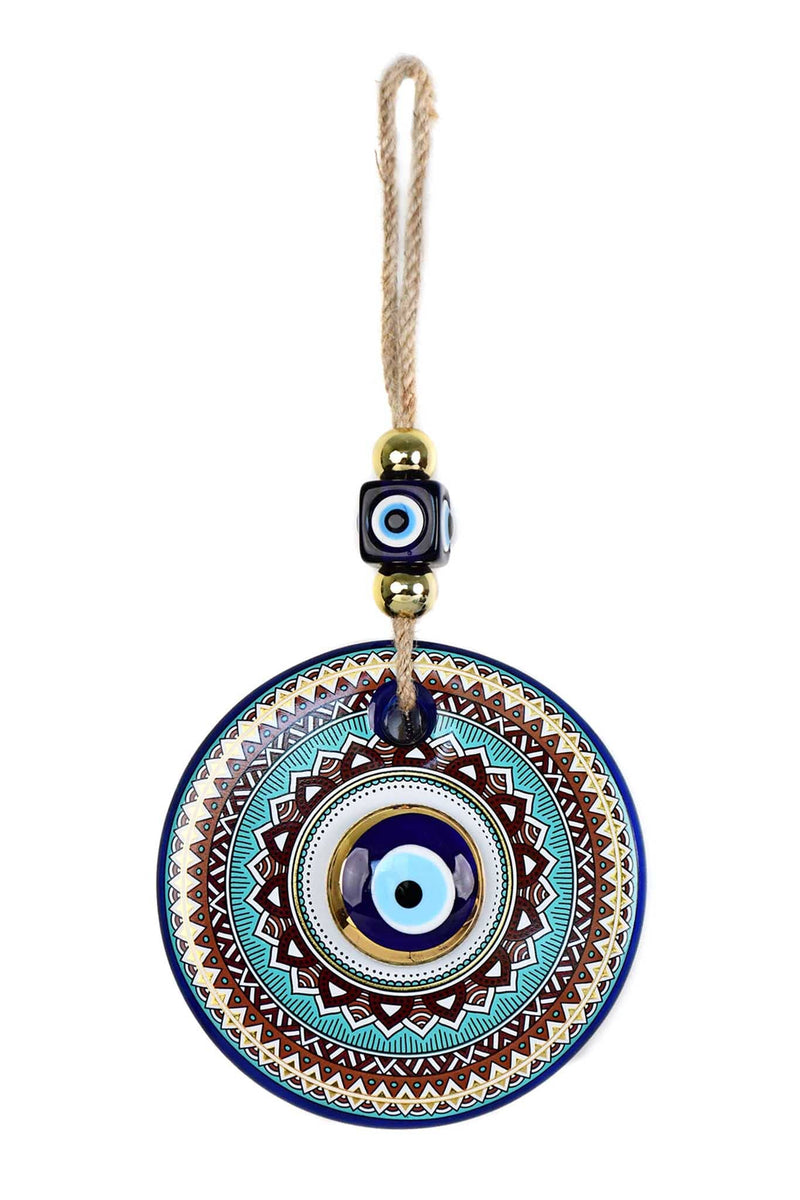 Evil Eye Double Glass Beads Multicoloured Wall Hanging Evil Eye Sydney Grand Bazaar 