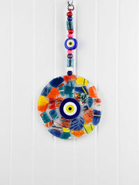 Evil Eye Fused Glass Round Shaped Small Evil Eye Sydney Grand Bazaar #13 