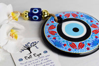 Evil Eye Glass Beads Blue Tulip Printed Wall Hanging Evil Eye Sydney Grand Bazaar 