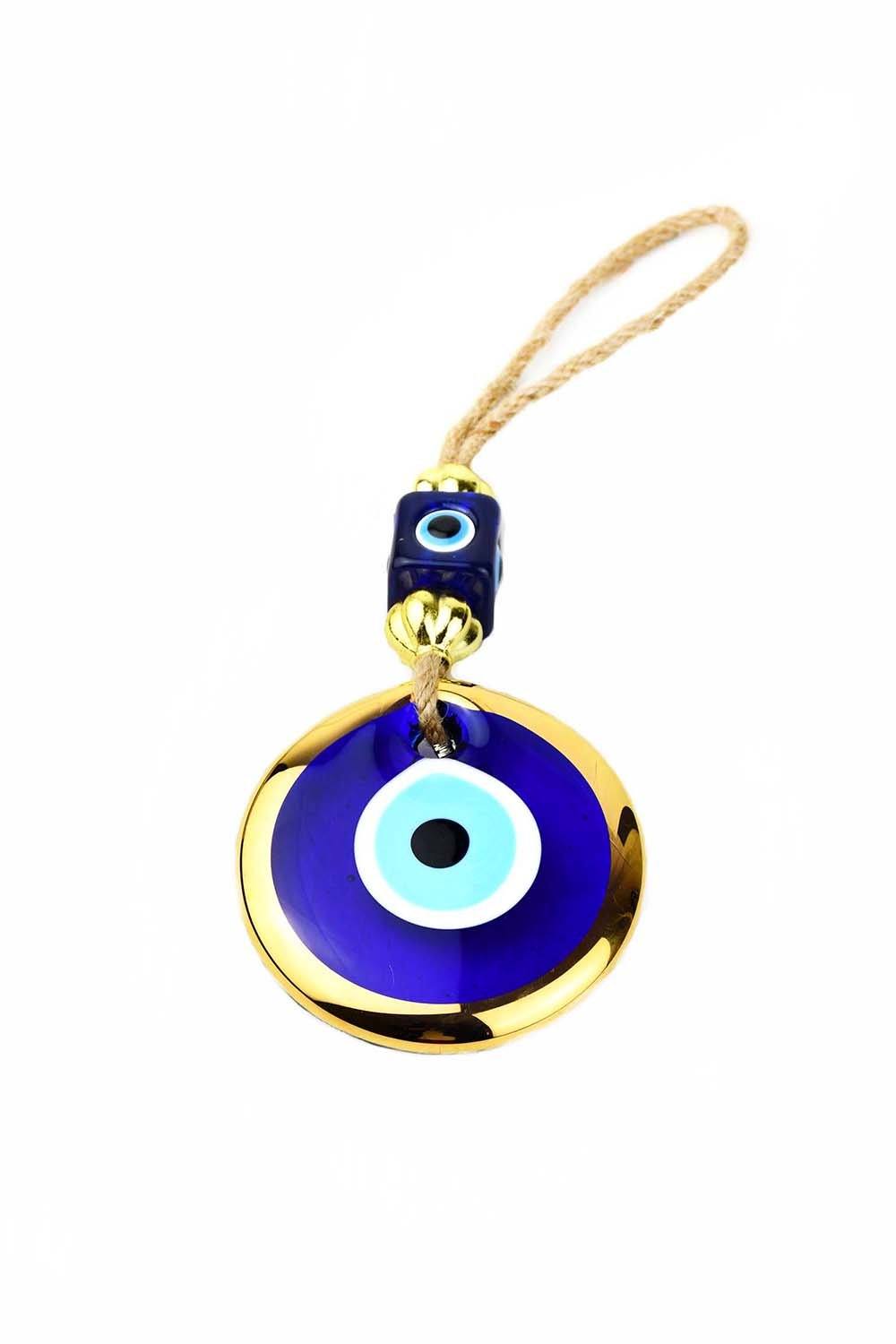 Evil Eye Glass Beads Gold Colour Edge Wall Hanging Evil Eye Sydney Grand Bazaar 