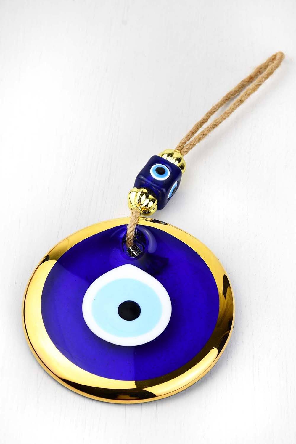 Evil Eye Glass Beads Gold Colour Edge Wall Hanging Evil Eye Sydney Grand Bazaar 