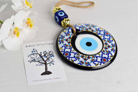 Evil Eye Glass Beads Multicoloured Tile Printed Wall Hanging 2 Evil Eye Sydney Grand Bazaar 