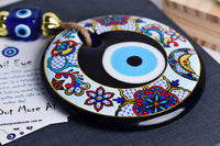 Evil Eye Glass Beads Multicoloured Tile Printed Wall Hanging 3 Evil Eye Sydney Grand Bazaar 