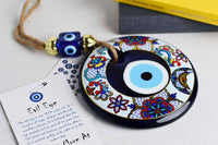 Evil Eye Glass Beads Multicoloured Tile Printed Wall Hanging 3 Evil Eye Sydney Grand Bazaar 