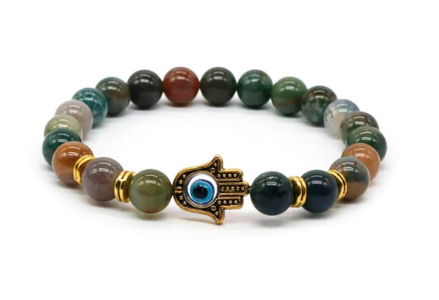 Evil Eye Gold Hamsa Hand Bracelet Mixed Stone Evil Eye Sydney Grand Bazaar 