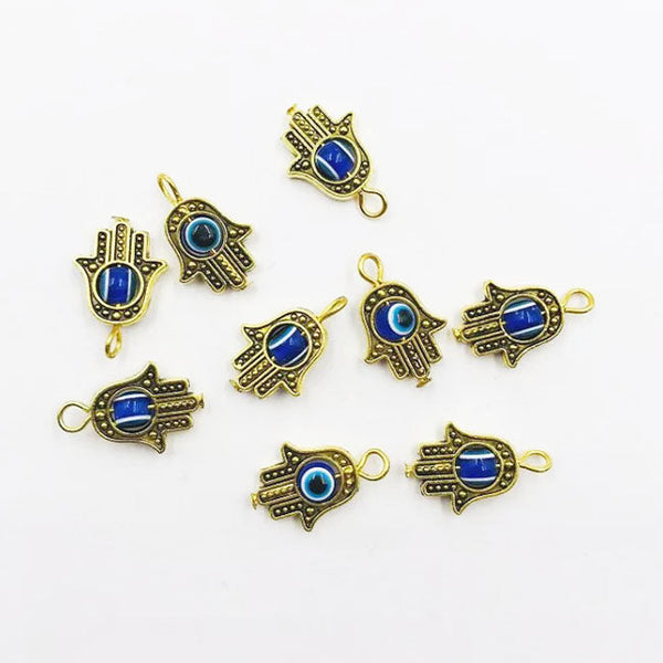 Evil Eye Hamsa Hand Pendant Charm Gold Colour Evil Eye Sydney Grand Bazaar 