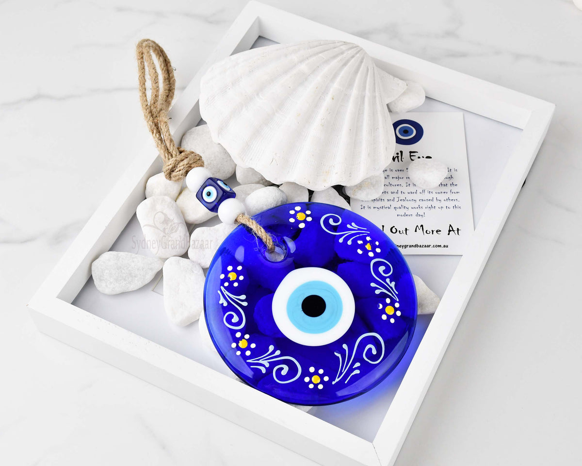 Evil Eye Hand Painted Glass Beads Wall Hanging Evil Eye Sydney Grand Bazaar 