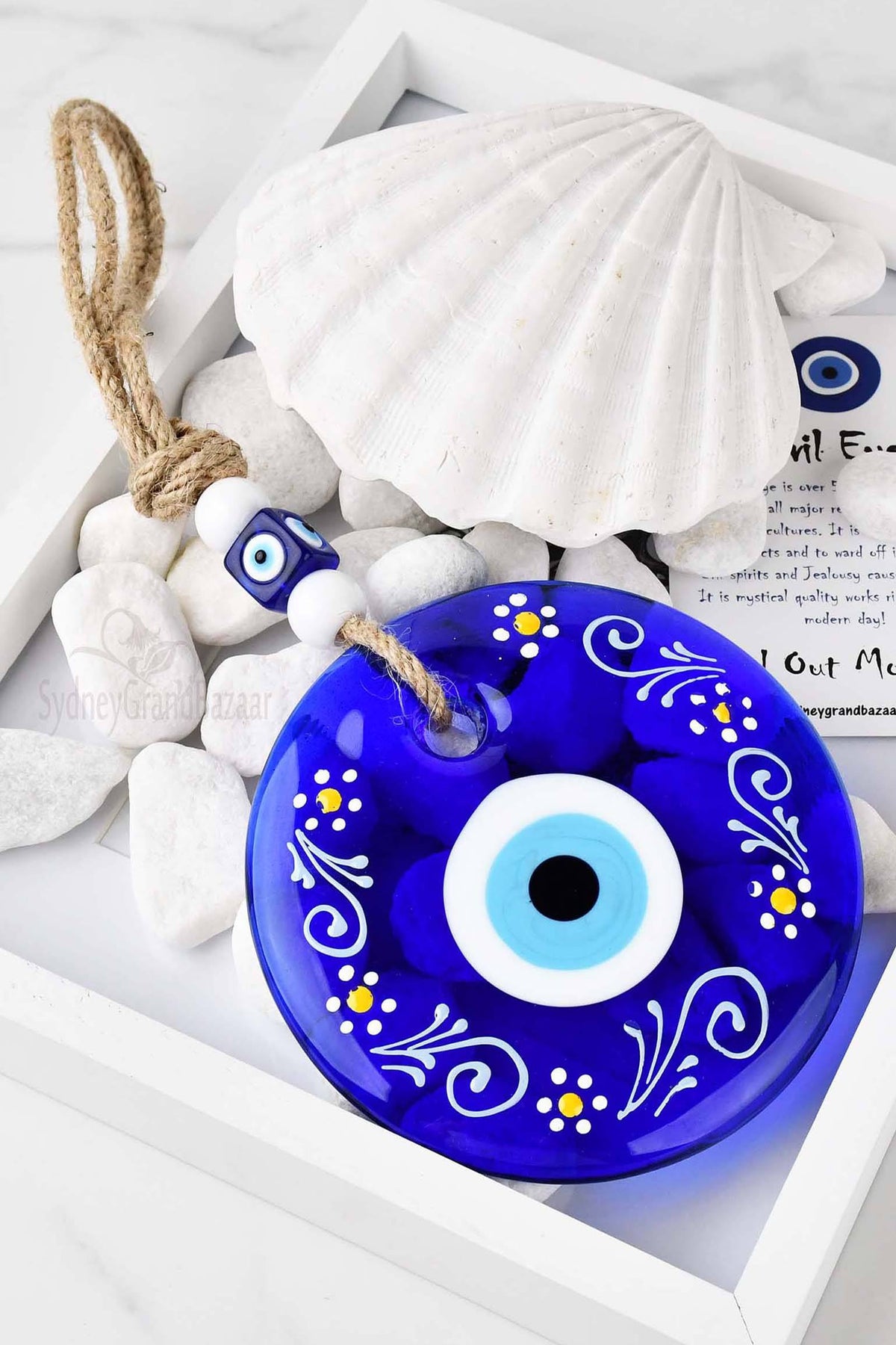 Evil Eye Hand Painted Glass Beads Wall Hanging Evil Eye Sydney Grand Bazaar 