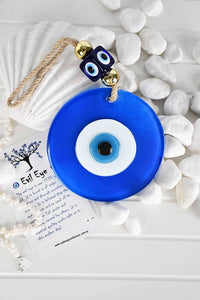 Evil Eye Handmade Glass Plain Blue Wall Hanging Evil Eye Sydney Grand Bazaar 