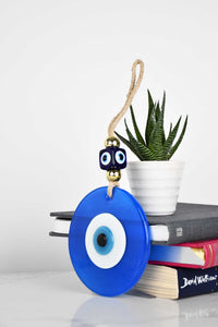 Evil Eye Handmade Glass Plain Blue Wall Hanging Evil Eye Sydney Grand Bazaar 