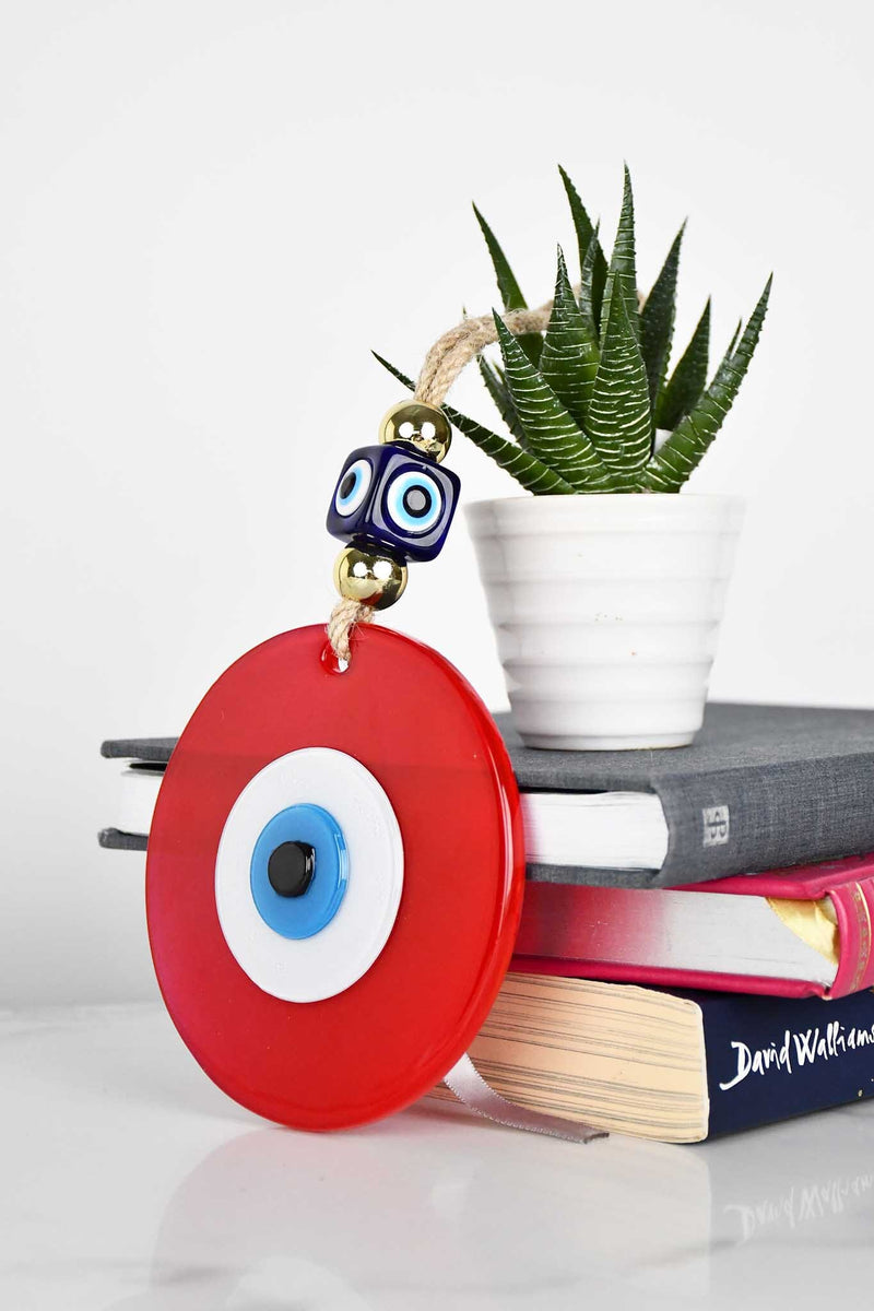 Evil Eye Handmade Glass Plain Red Wall Hanging Evil Eye Sydney Grand Bazaar 