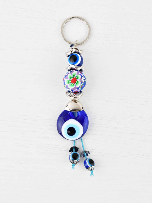Evil Eye Keyring Colorful Blue Ball Design 1 Evil Eye Sydney Grand Bazaar 