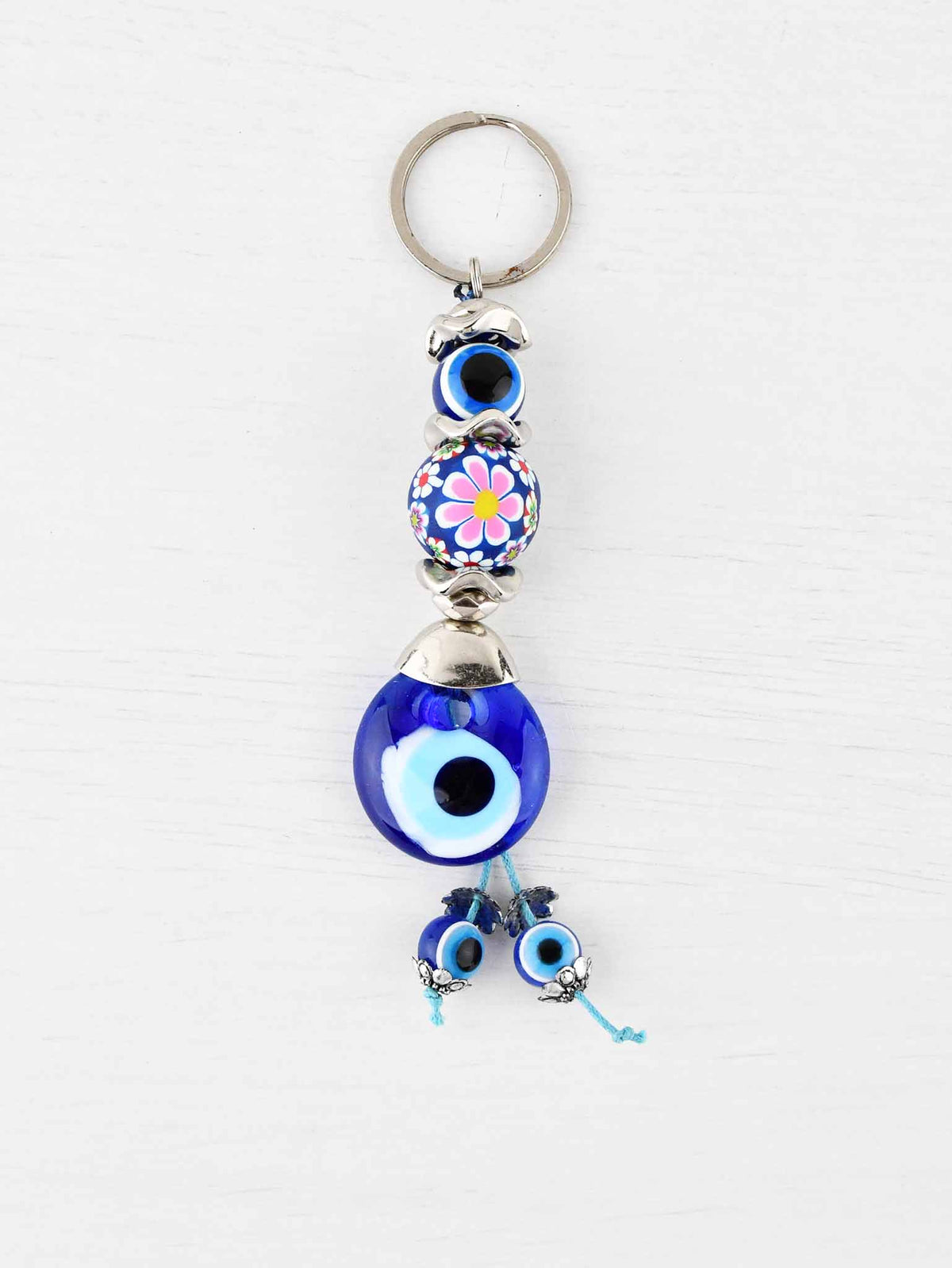 Evil Eye Keyring Colorful Blue Ball Design 2 Evil Eye Sydney Grand Bazaar 