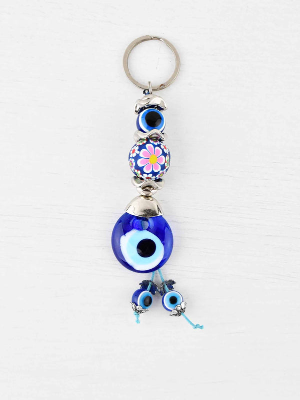 Evil Eye Keyring Colorful Blue Ball Design 2 Evil Eye Sydney Grand Bazaar 