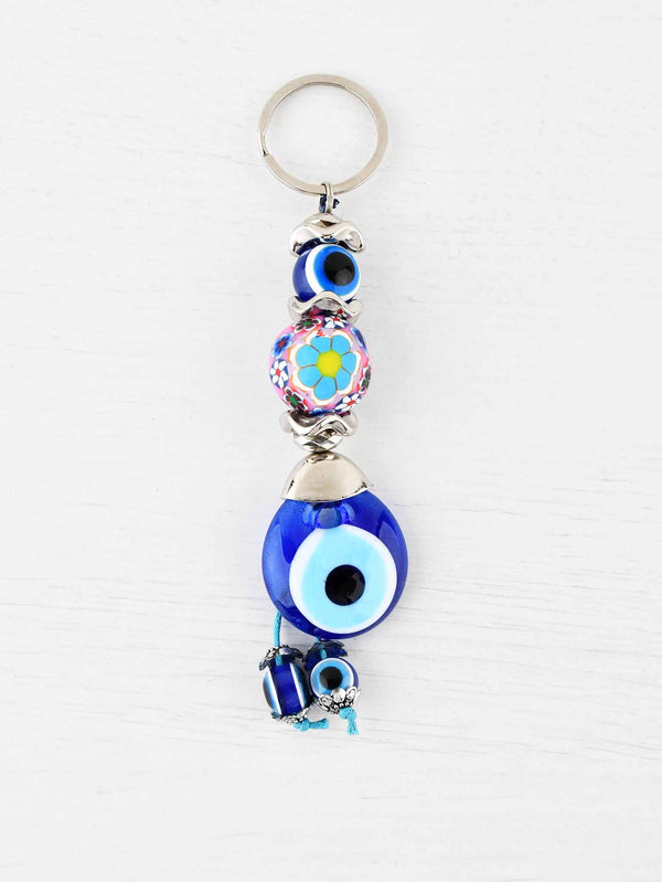 Evil Eye Keyring Colorful Pink Ball Design 2 Evil Eye Sydney Grand Bazaar 