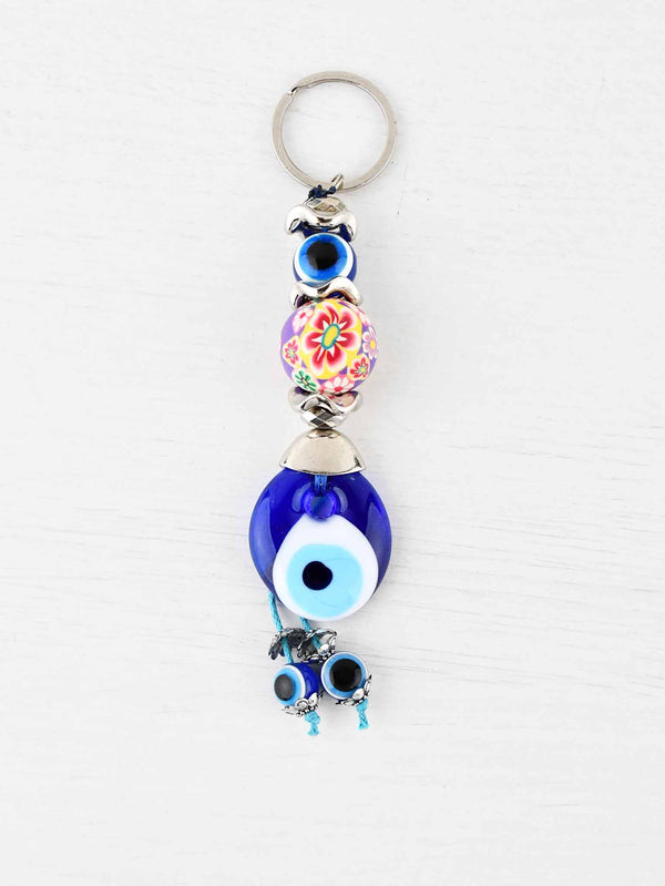 Evil Eye Keyring Colorful Purple Ball Design 1 Evil Eye Sydney Grand Bazaar 