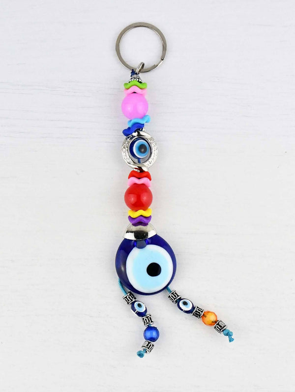 Evil Eye Keyring Colourful Candy Balls