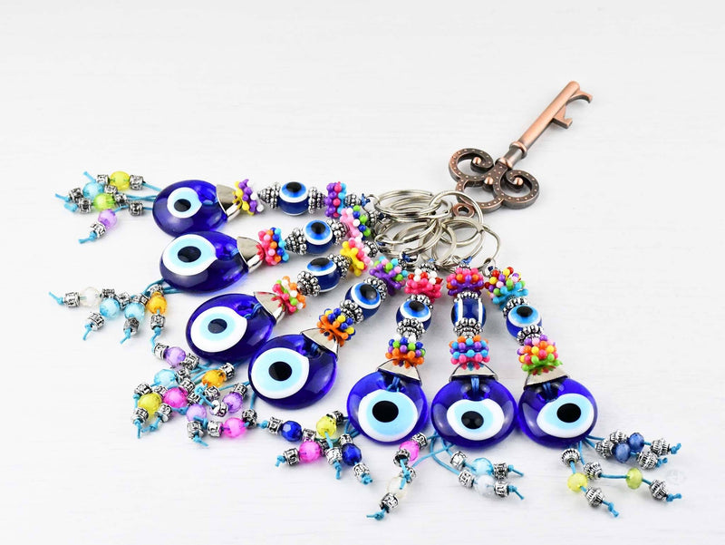 Evil Eye Keyring Eye Bead Colourful 