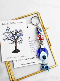 Evil Eye Keyring Eye Bead Large Red Ball Evil Eye Sydney Grand Bazaar 